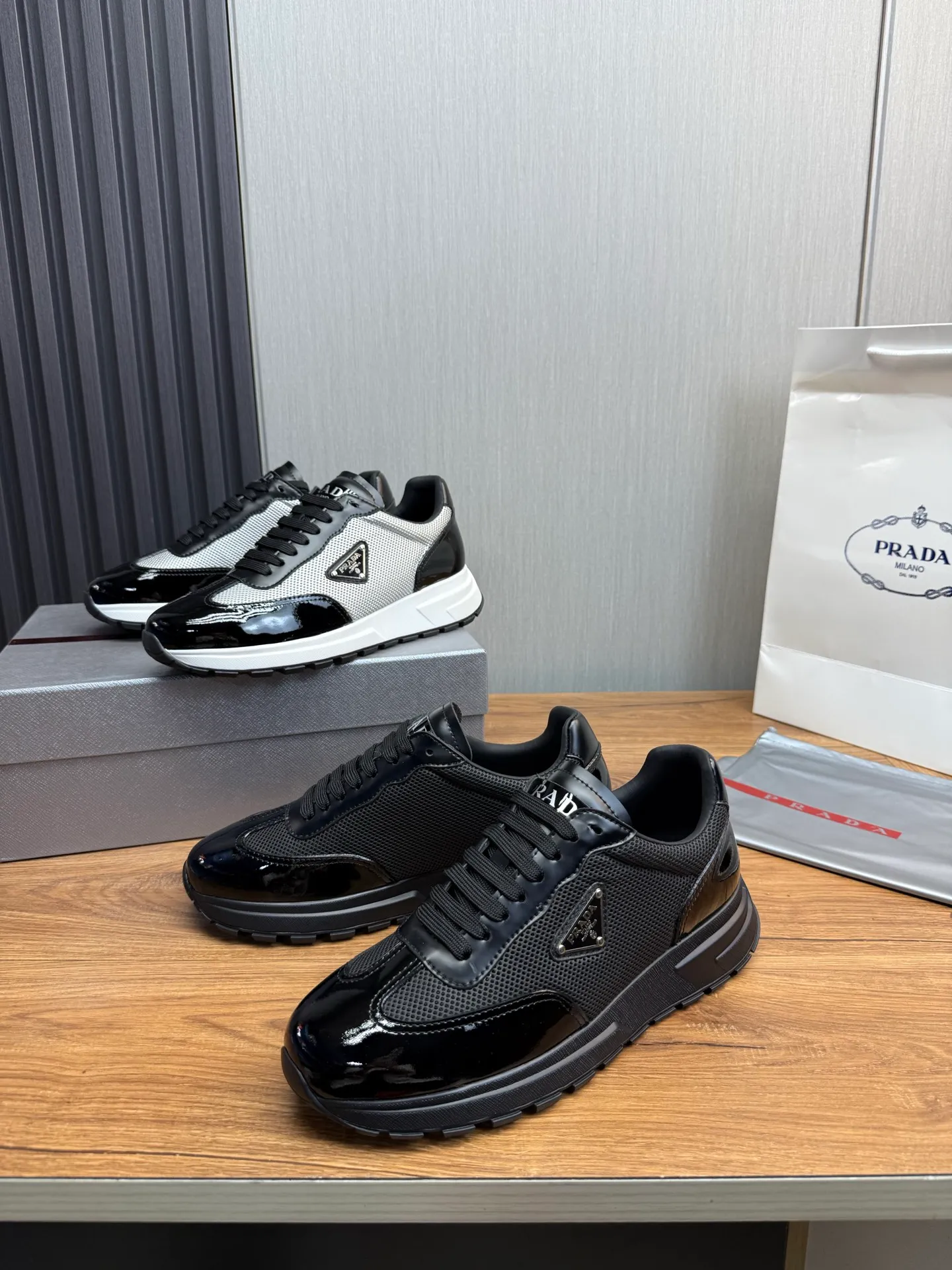 Men's shoes 💰600💰 [PRADA] Popular men's shoes shipped 👏Official website synchronized ⬆️Original cowhide fabric + cowhide lining, 1⃣️:1⃣️reproduction, original sole, 38-45 (45. Customized, non-refundable)